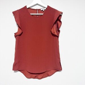Babaton Terracotta Sleeveless Blouse